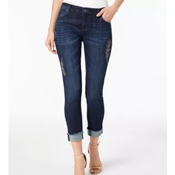 Kut from the Kloth Denim - Kut from the Kloth embroidered ankle jeans